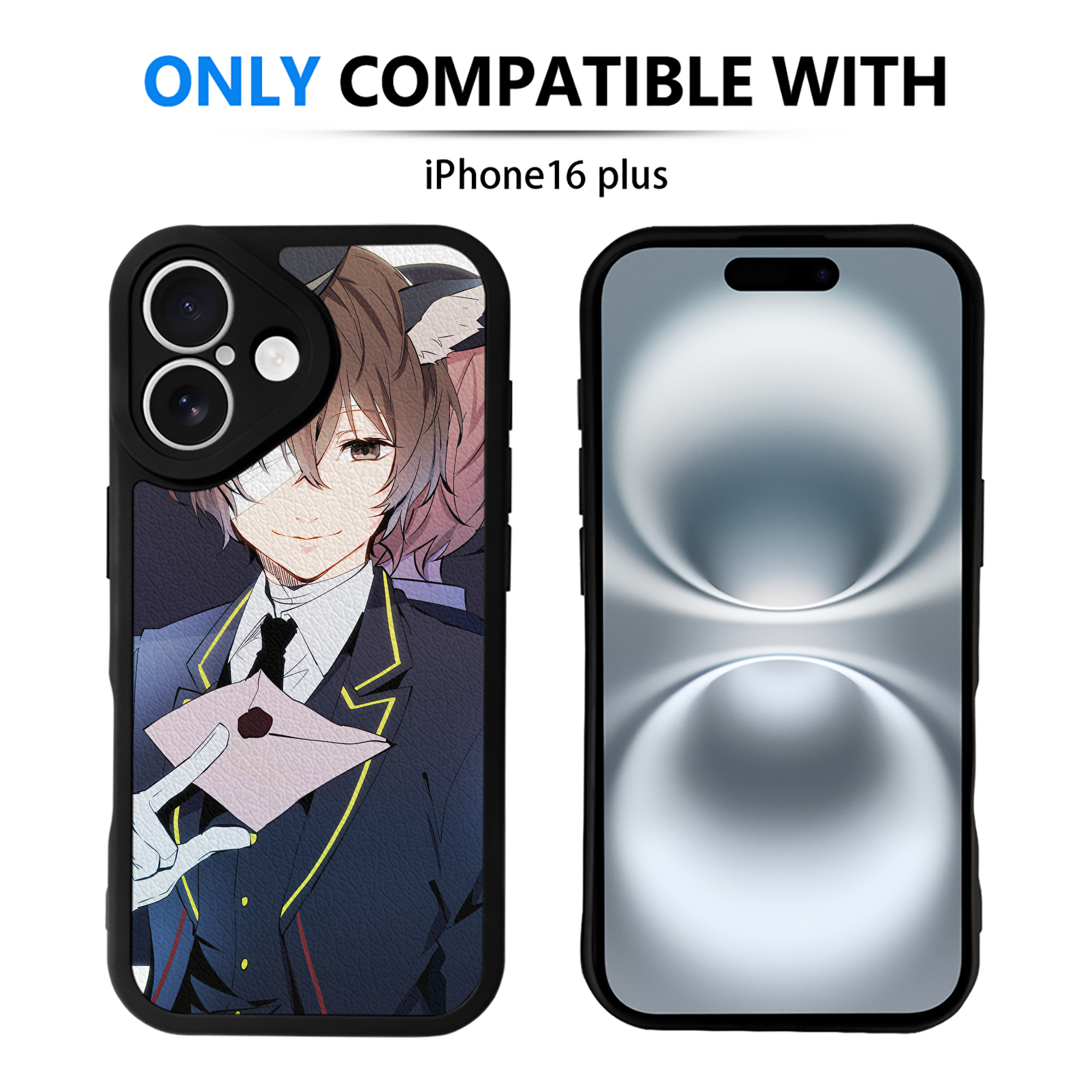 （画像用） 文豪ストレイドッグス Bungo Stray Dogs 【iPhone 16シリーズ対応】シリコンスマホケース（レザー調） 材質：シリコン
